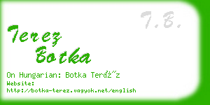 terez botka business card